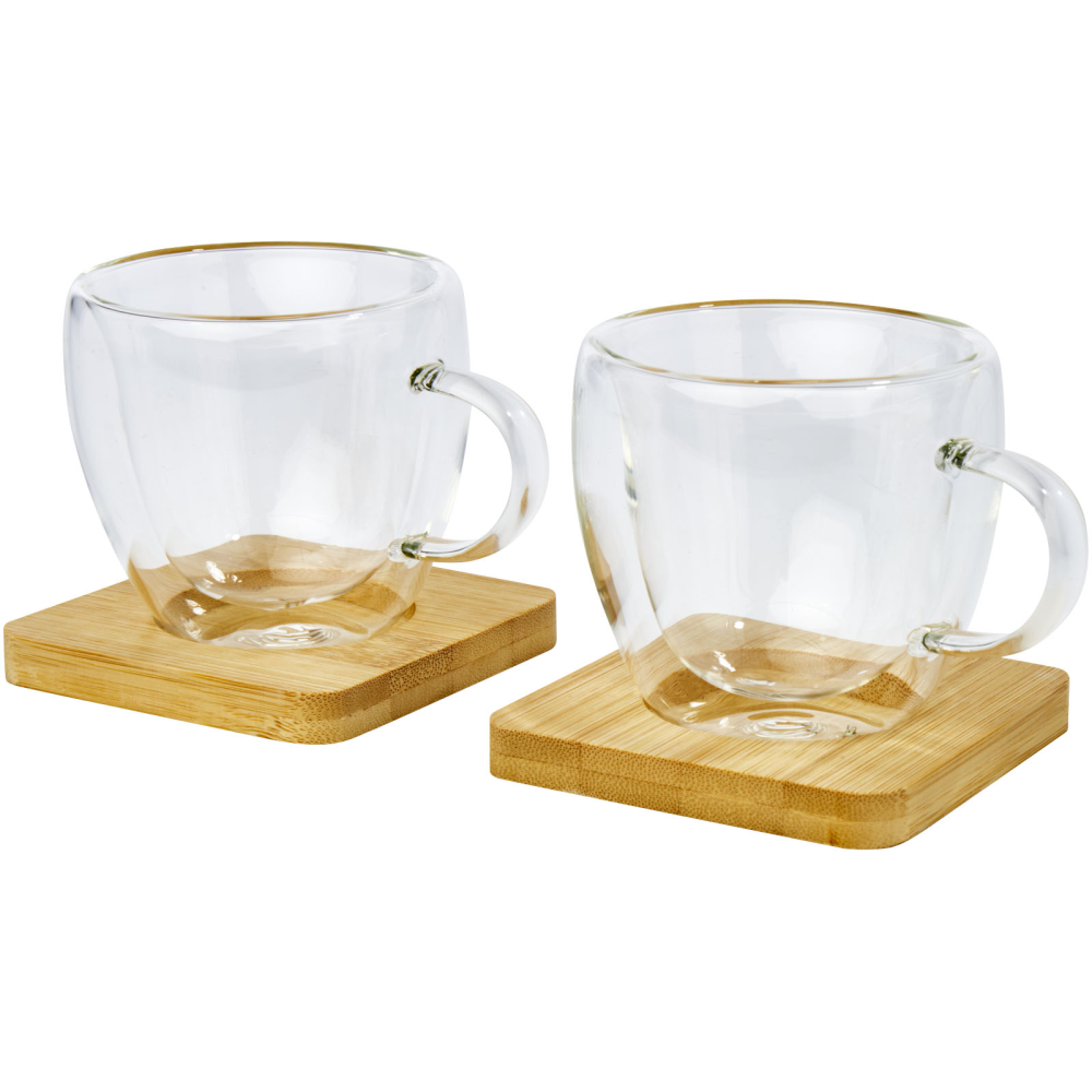 Set of Bamboo Thermal Glasses - Wick