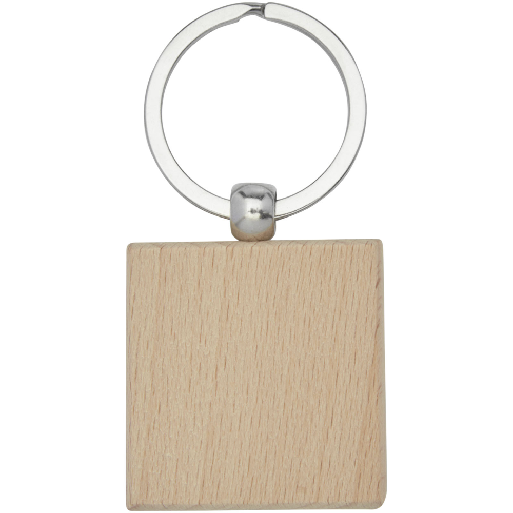 Wooden Square Keychain - Sarratt - Gatwick