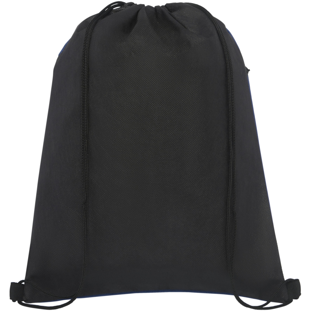 Meliert-schwarzer Rucksack mit Kordelzug