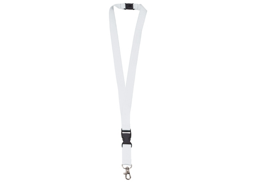 Polyester Lanyard with Removable Plastic Buckle, Metal Clip, and Safety Link - Abbots Bromley - Newent