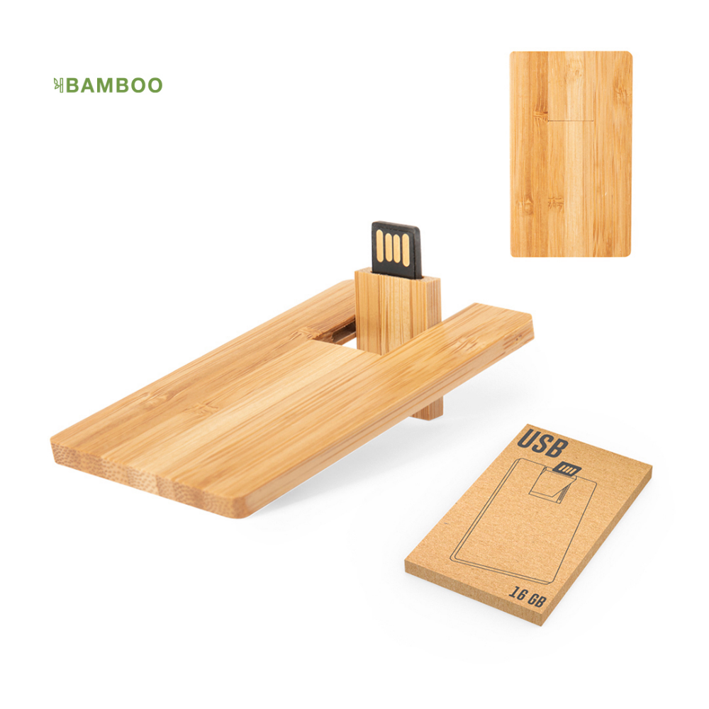 Aldworth Bamboo Foldable USB Drive - Purbeck