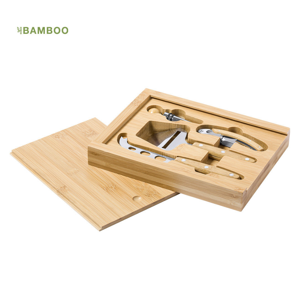 Bamboo wine and cheese set - Ancholme
