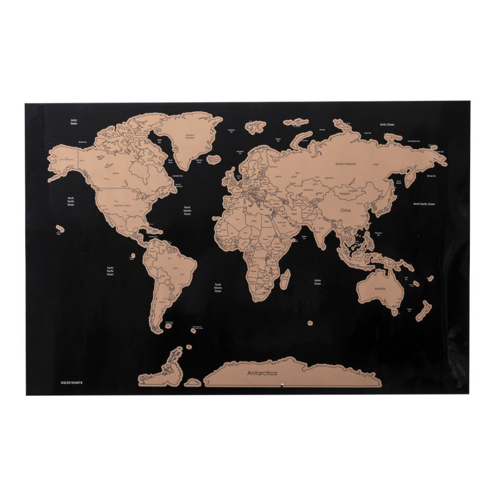Kratzbare Weltkarte