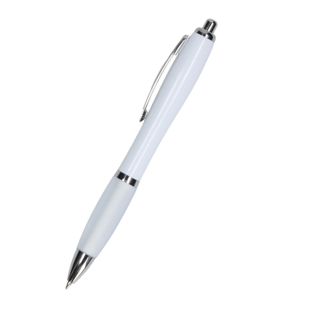 Bredgar's blue retractable ballpoint pen with non-slip grip - Hartpury