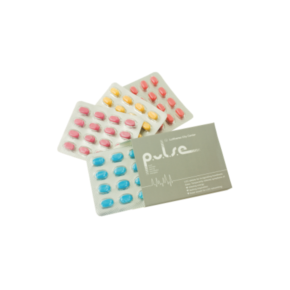 Boîte en papier imprimée en couleur complète avec 16 pilules Tak-Tik - Larroque