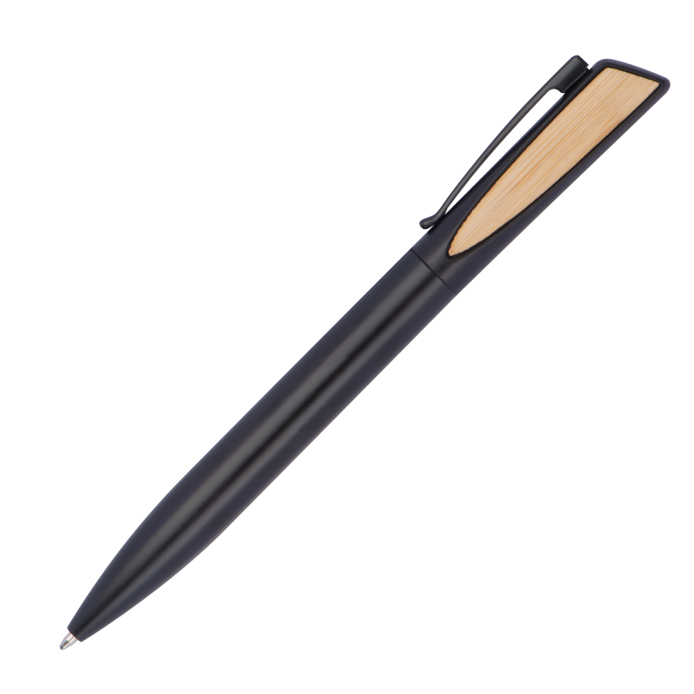 Overton Twisted Bamboo Metal Ballpoint Pen - Romsey