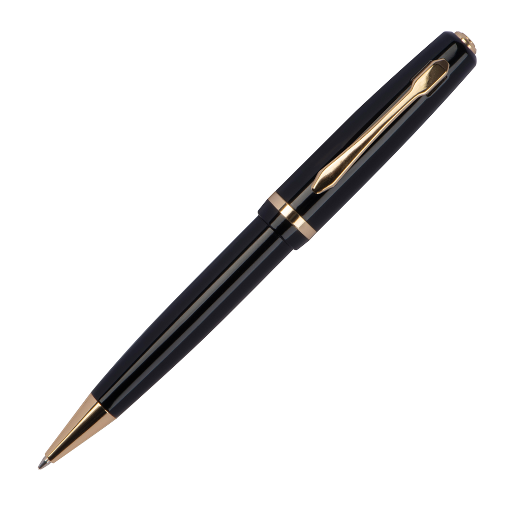 Metallic Twist Ballpoint Pen with Gold Highlights - Wendens Ambo - Cawdor