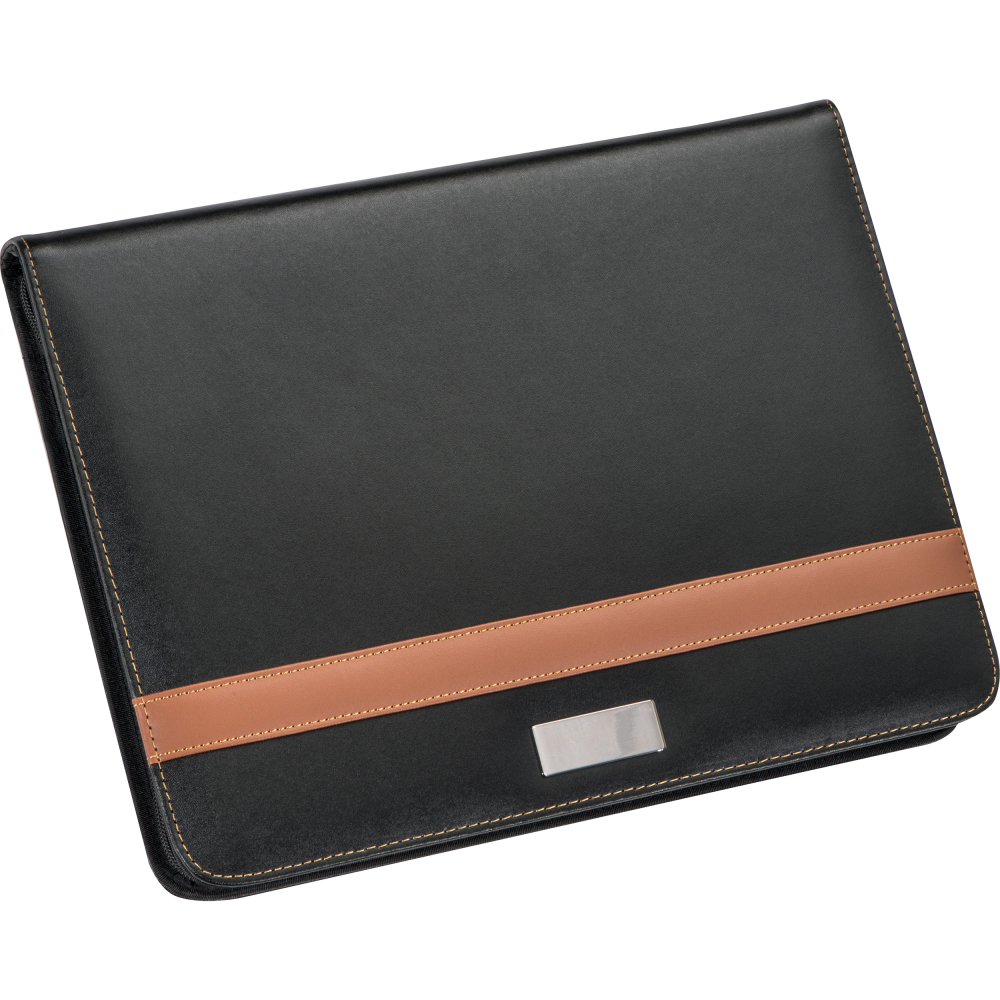 Aldington executive leather portfolio with zipper - Barleythorpe