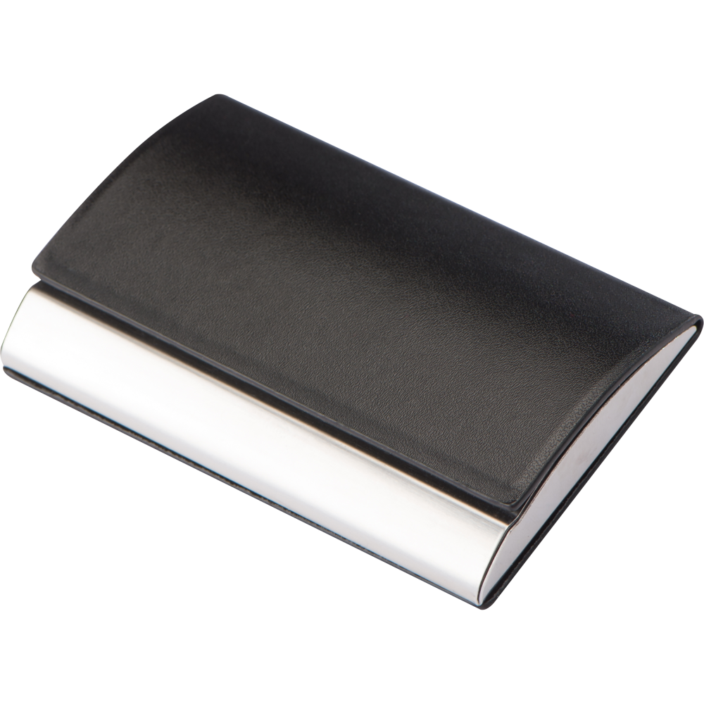 Uffington Metallic Faux Leather Magnetic Business Card Holder - Calverton