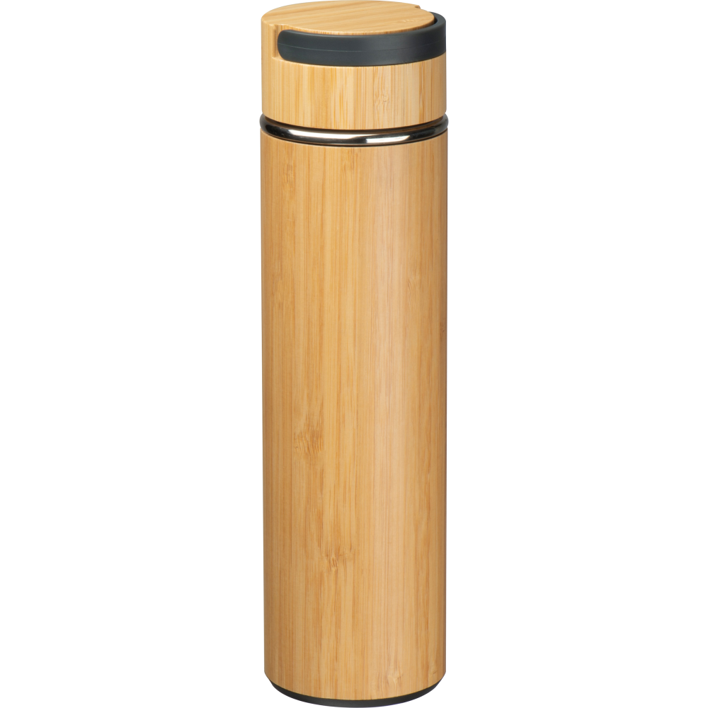 BambooTaste Doppelwandige Edelstahl-Teeflasche - Schlüsselfeld