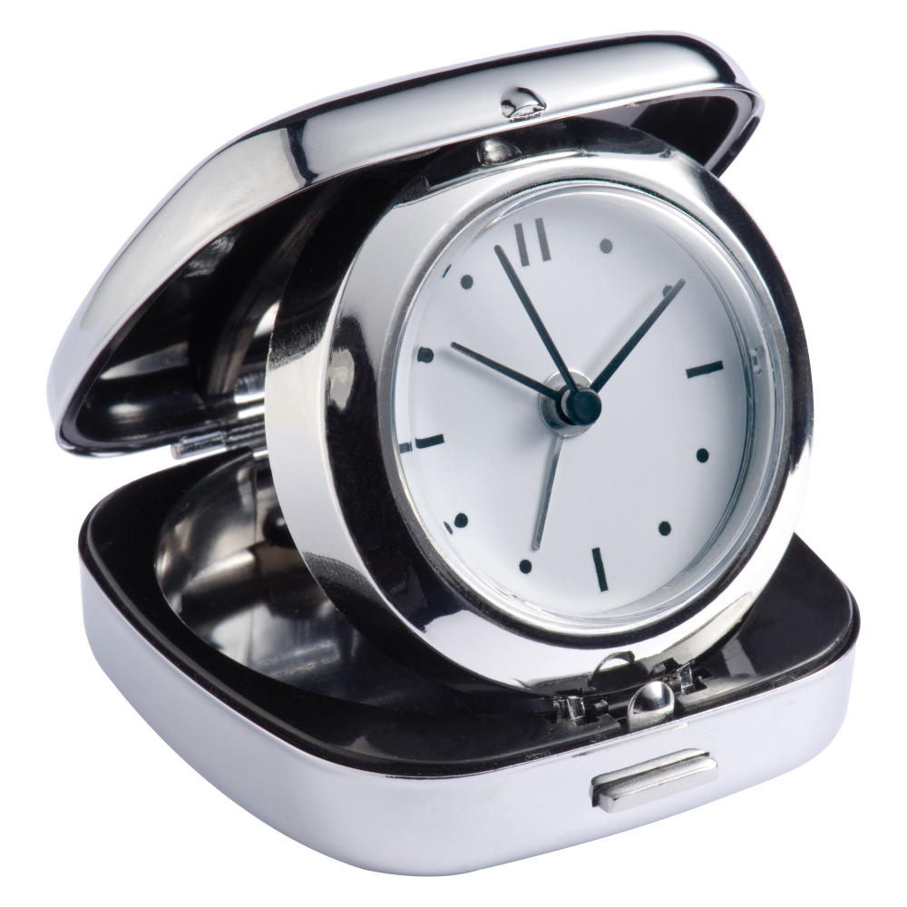 Engraved Metal Quartz Travel Clock - Shere - Margate