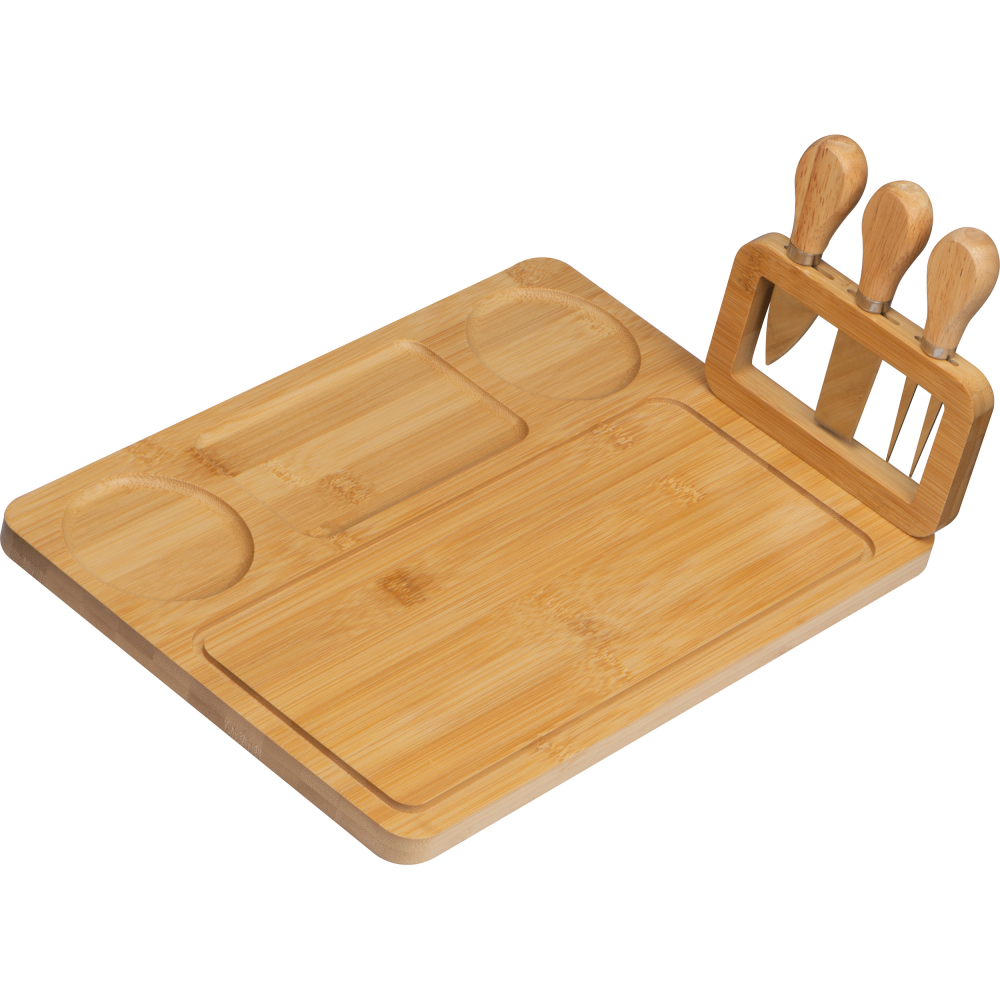 Bamboo Magnetic Cheese Board Set - Forde Abbey