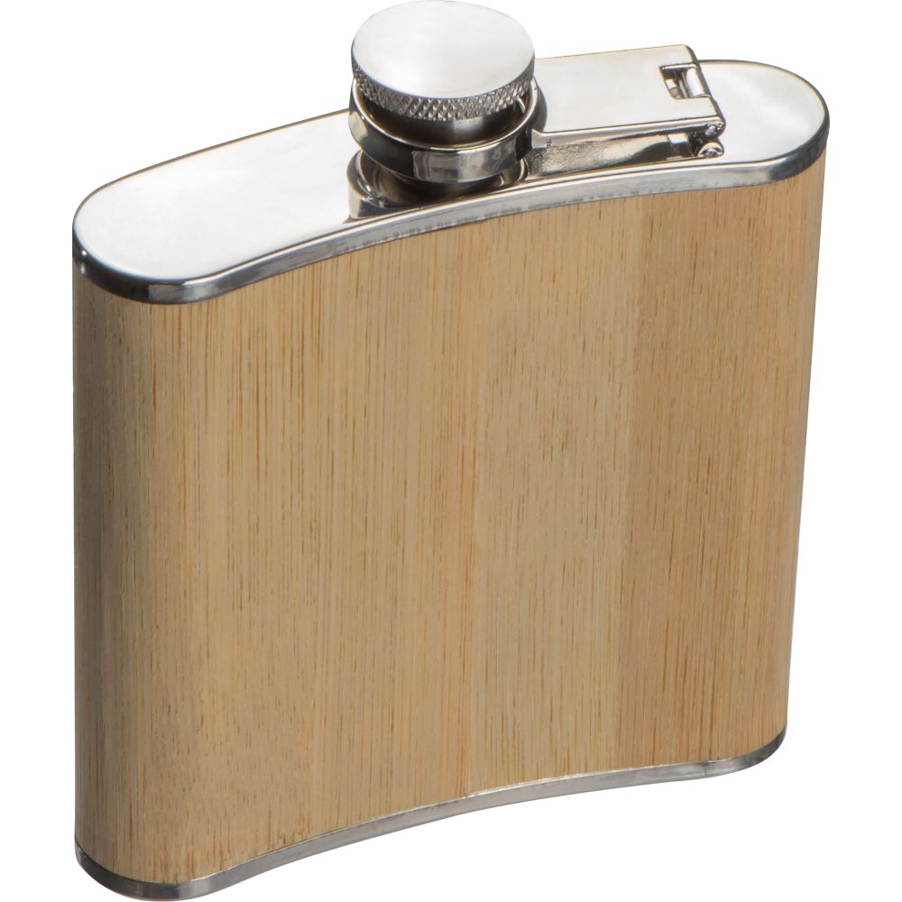 A hip flask with a twist cap made of bamboo - Upper Slaughter - St Albans