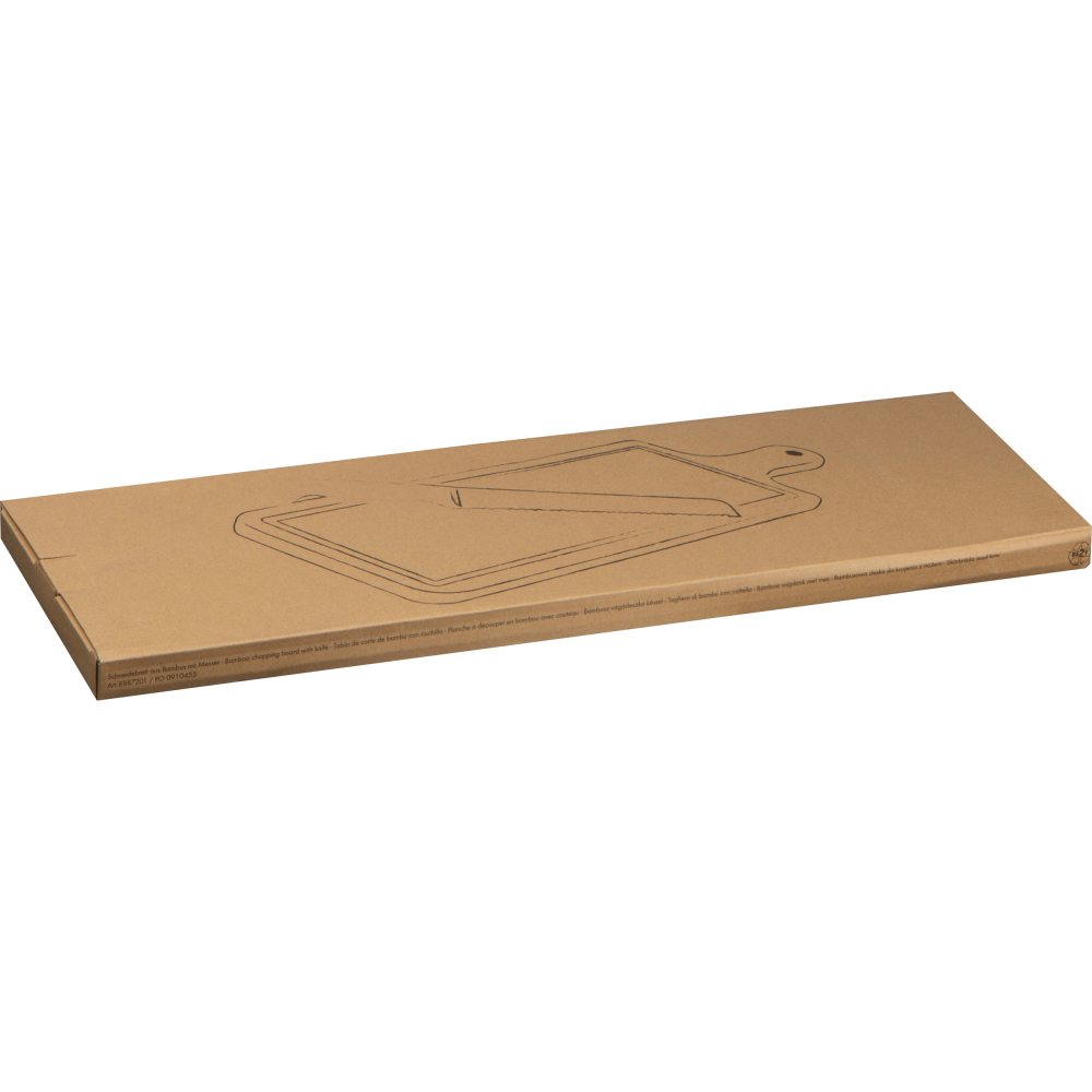 Set of Bamboo Cutting Board with Stainless Steel Bread Knife - Ullesthorpe