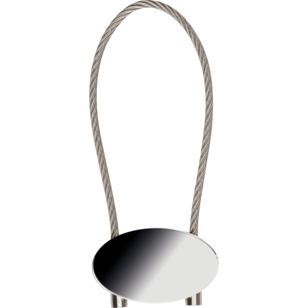 oval-shaped keychain with a wire loop - Barleythorpe