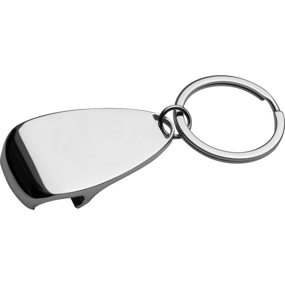 Metal keyring opener with engraving - Broughton - Sandwich