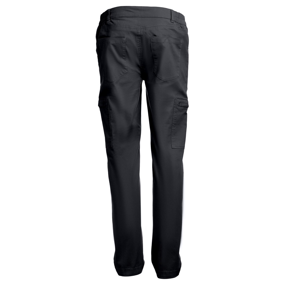 Pantalon en mélange de coton avec ceinture élastique et poches