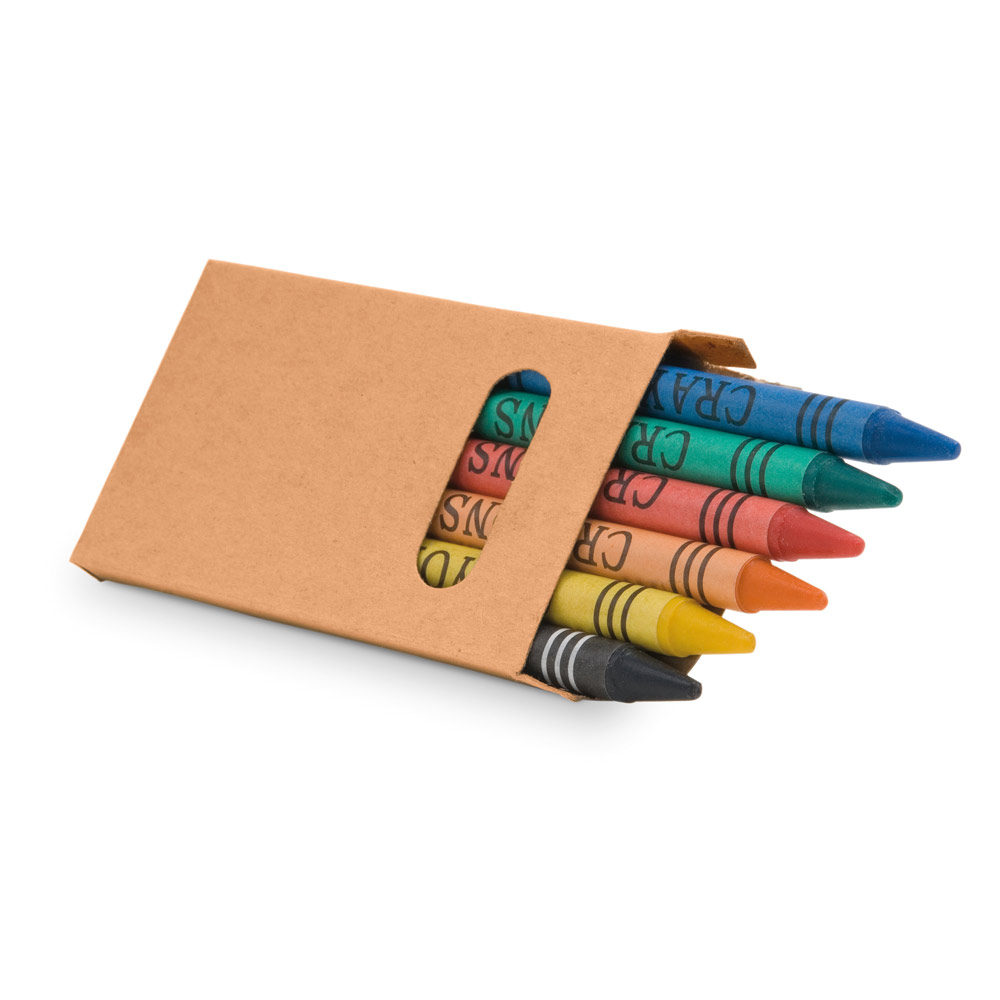 Caja de papel kraft con 6 crayones - Aylsham - Newton