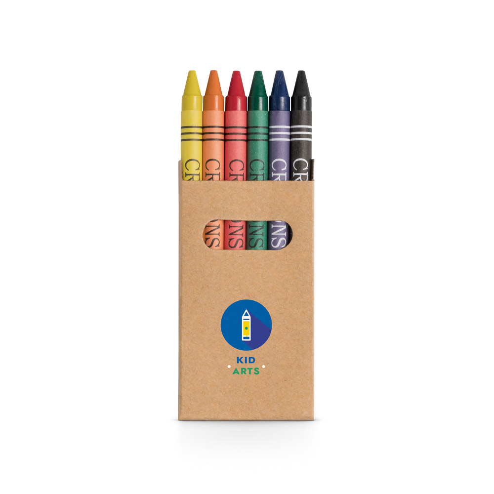 Boîte en Papier Kraft avec 6 Crayons - 