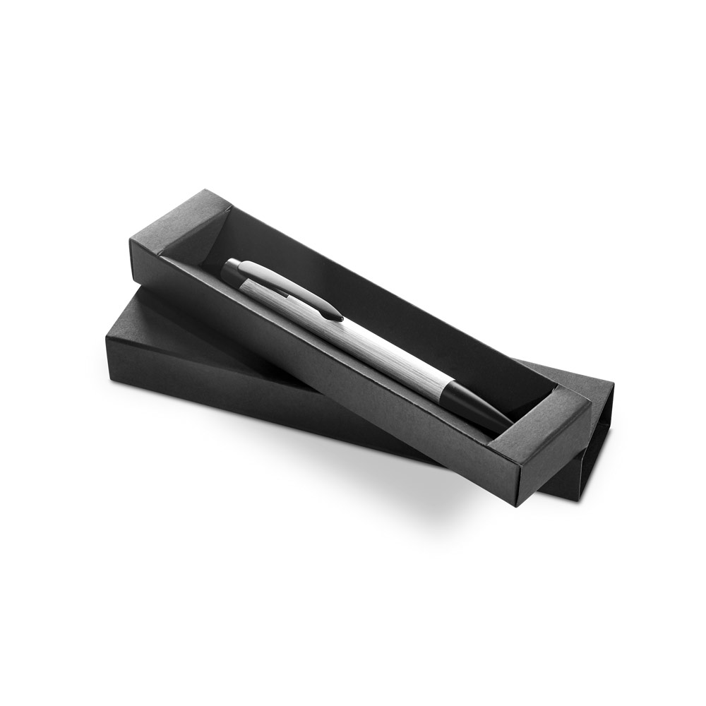 This is an aluminum ballpoint pen which comes with a gift case. The brand is Longparish. - Whitstable