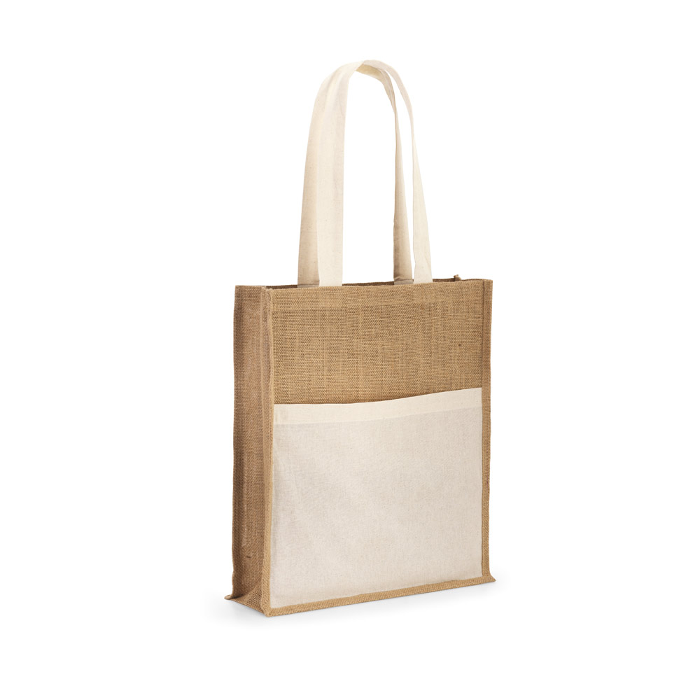 Jute Bag with Cotton Pocket - Brent-Elegh - St Just in Penwith