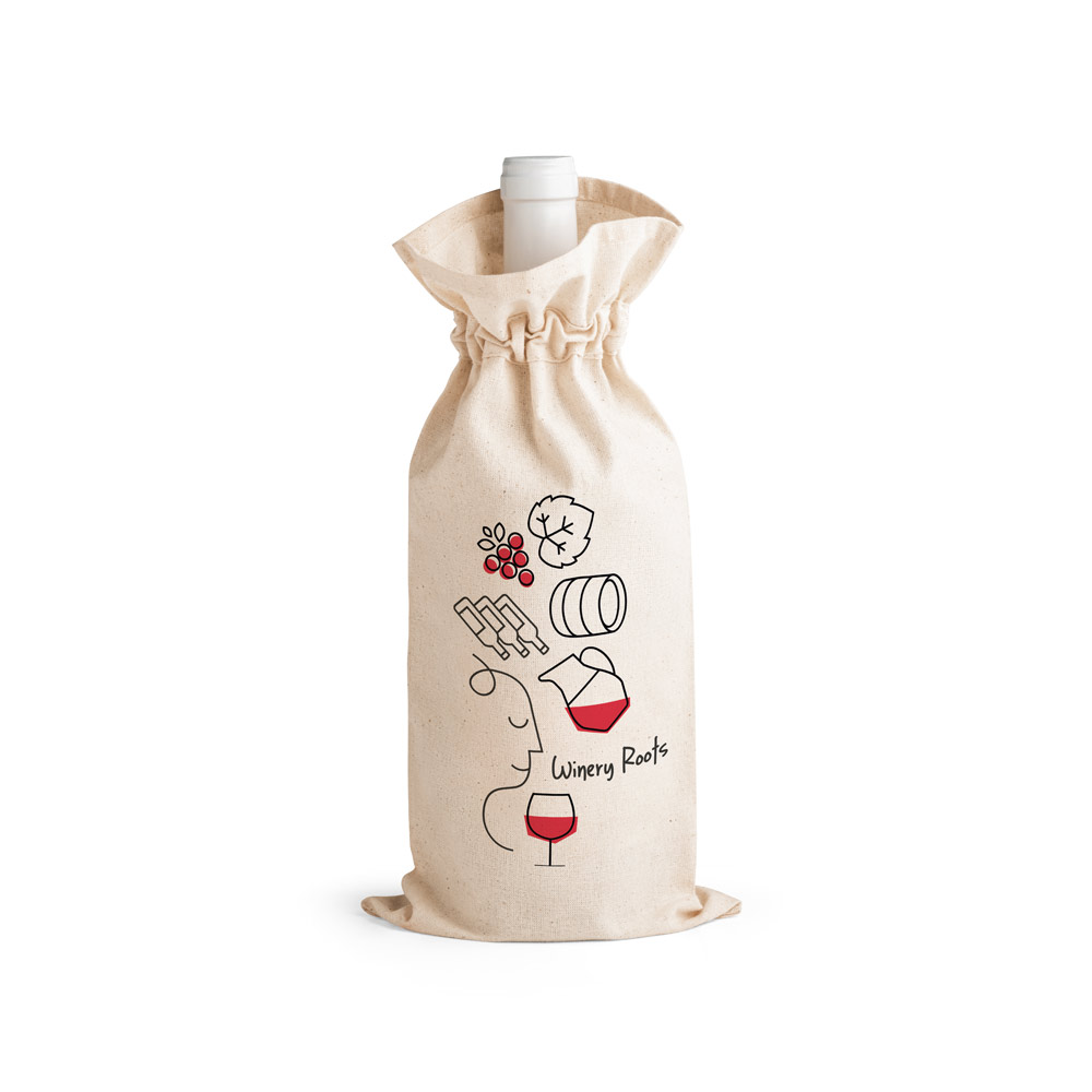 Bolsa de botella con cordón de algodón - Castelflorite