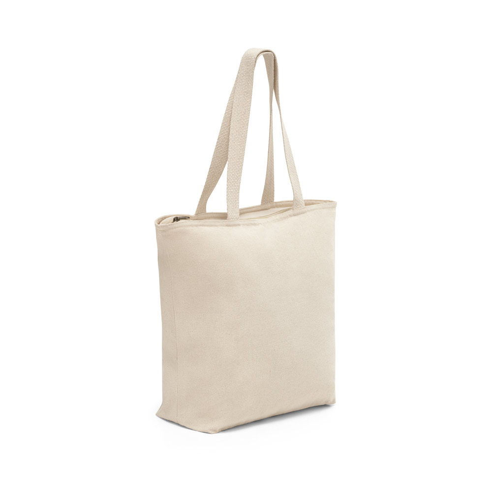 Cotton Zipper Tote Bag - Fleckney