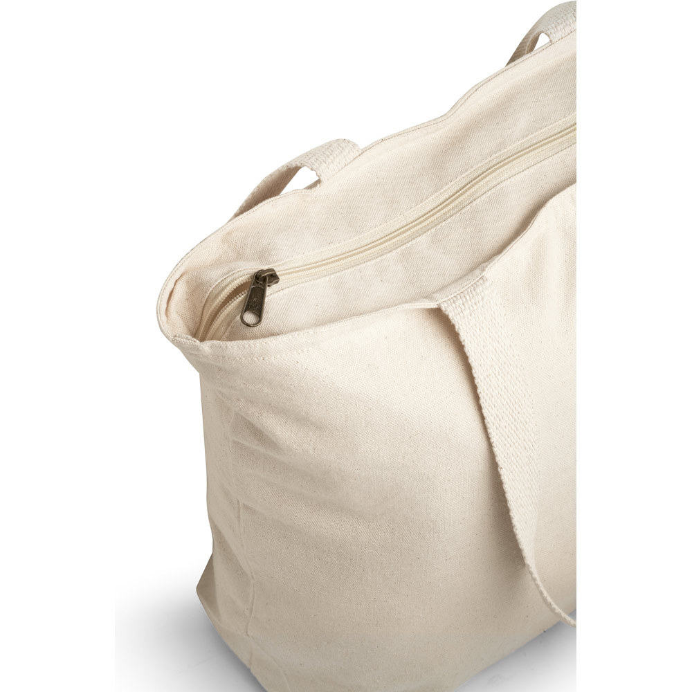 Cotton Zipper Tote Bag - Fleckney