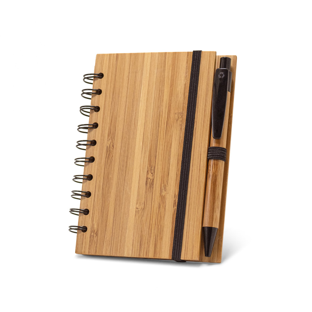 Spiralgebundenes Notizbuch aus Bambus - Hasselberg