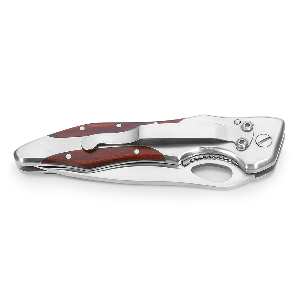 Couteau de poche en acier inoxydable et bois - Bourron-Marlotte