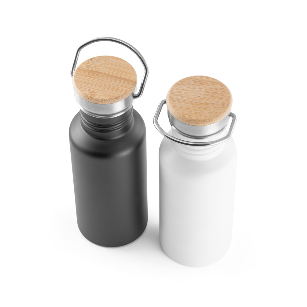 Stainless steel bottle with bamboo lid - Bletchley - Minehead