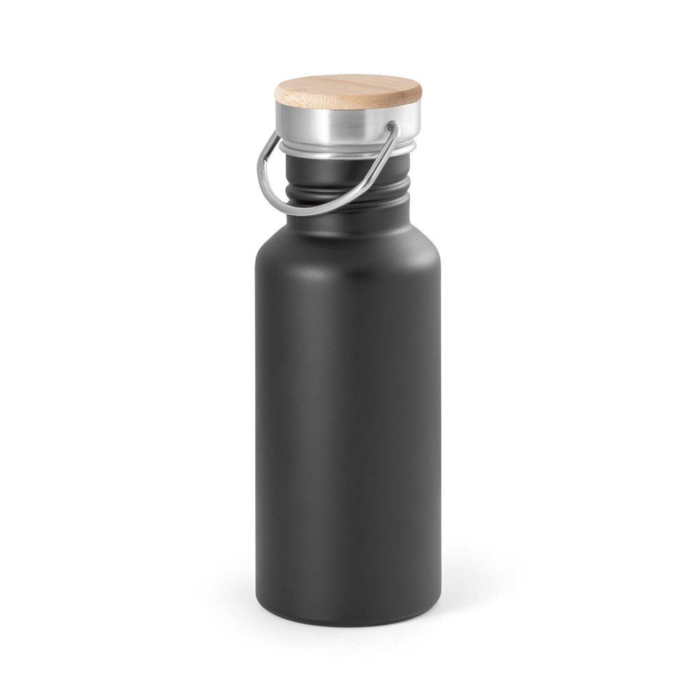 Botella de acero inoxidable con tapa de bambú - Bletchley - Jalón de Cameros