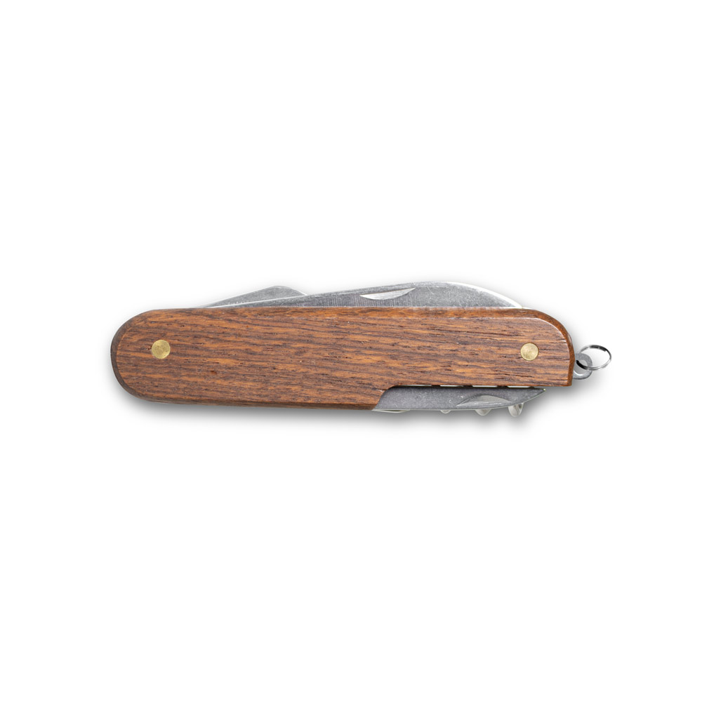 Couteau de poche en acier inoxydable et bois - 