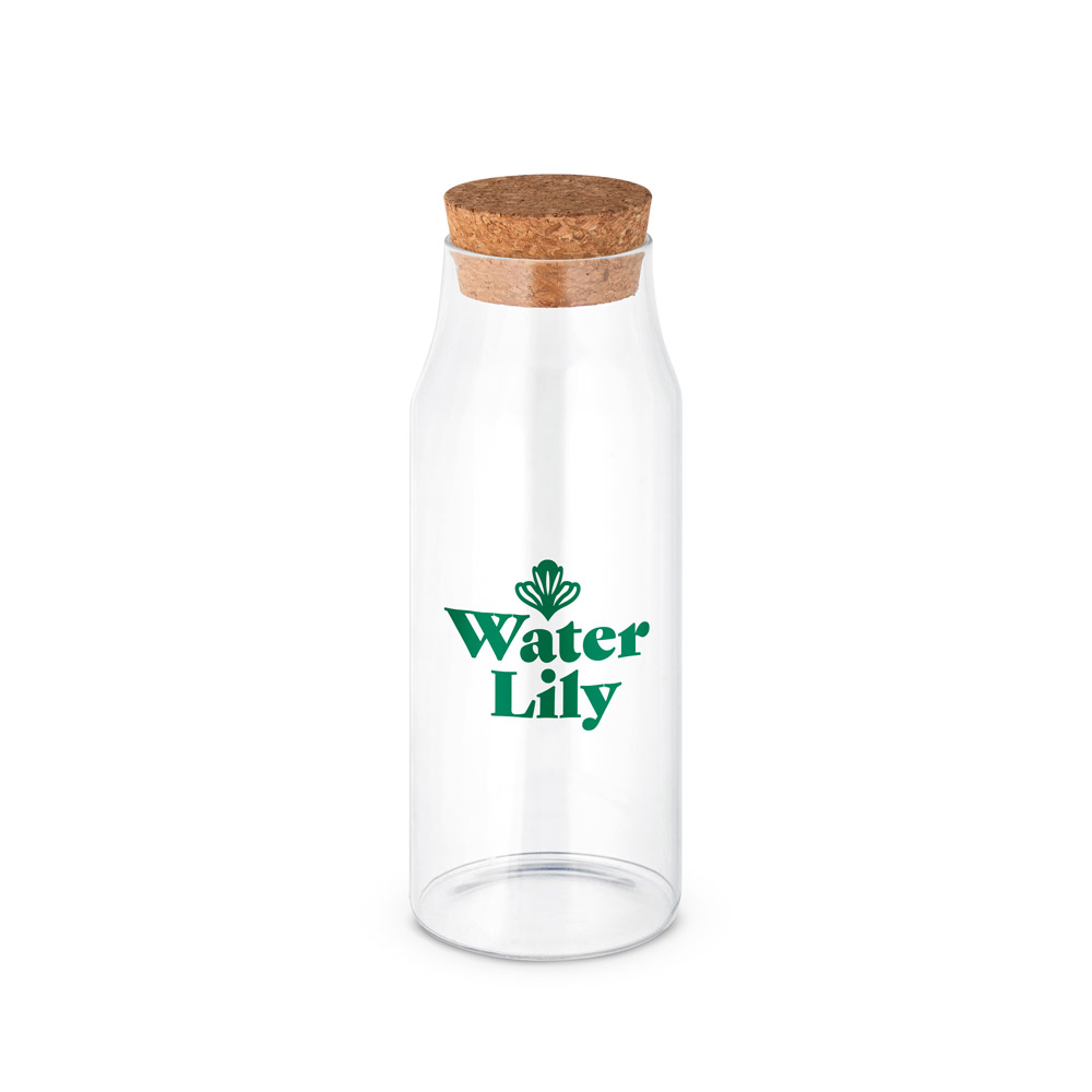Bottiglia di vetro borosilicato con tappo di sughero - Manarola