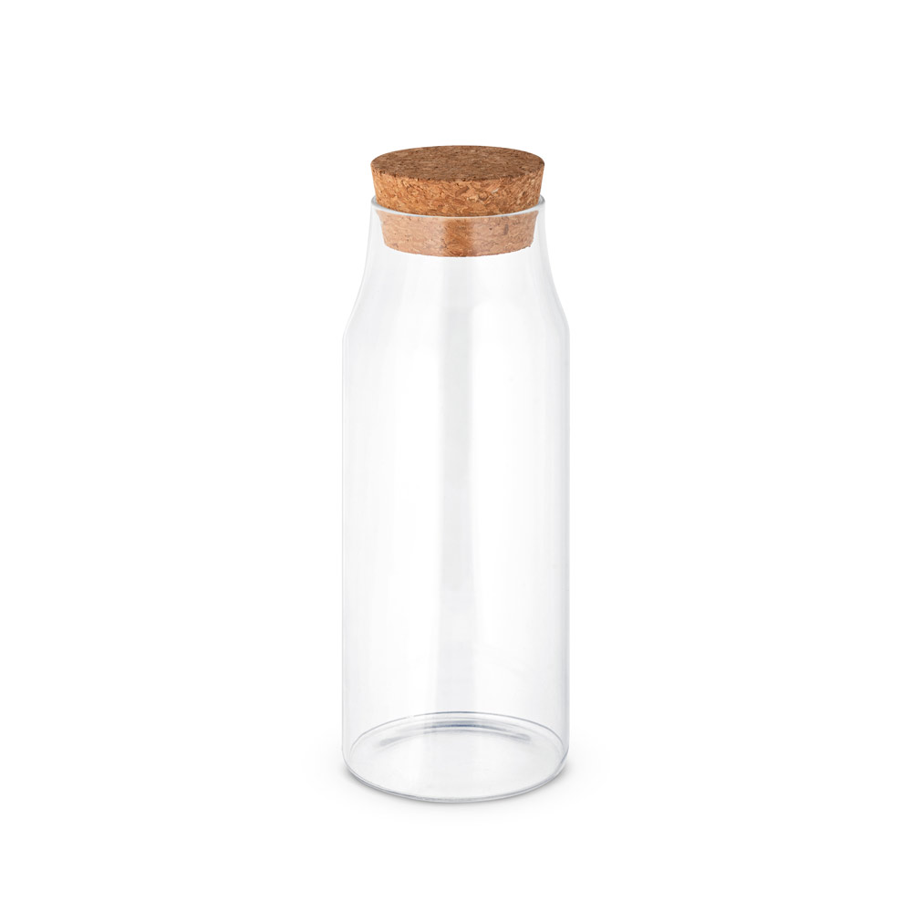 Borosilikatglasflasche mit Korkdeckel - Grub