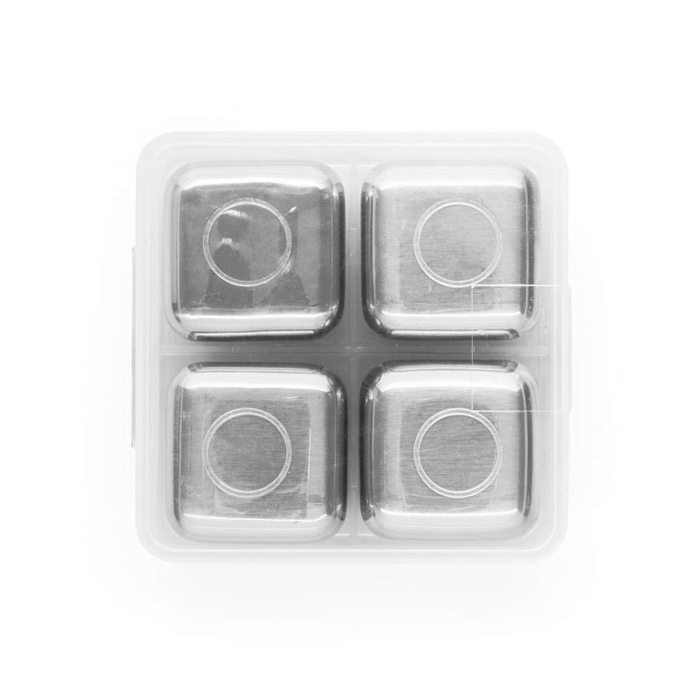 Stainless steel set of reusable ice cubes - Bardon