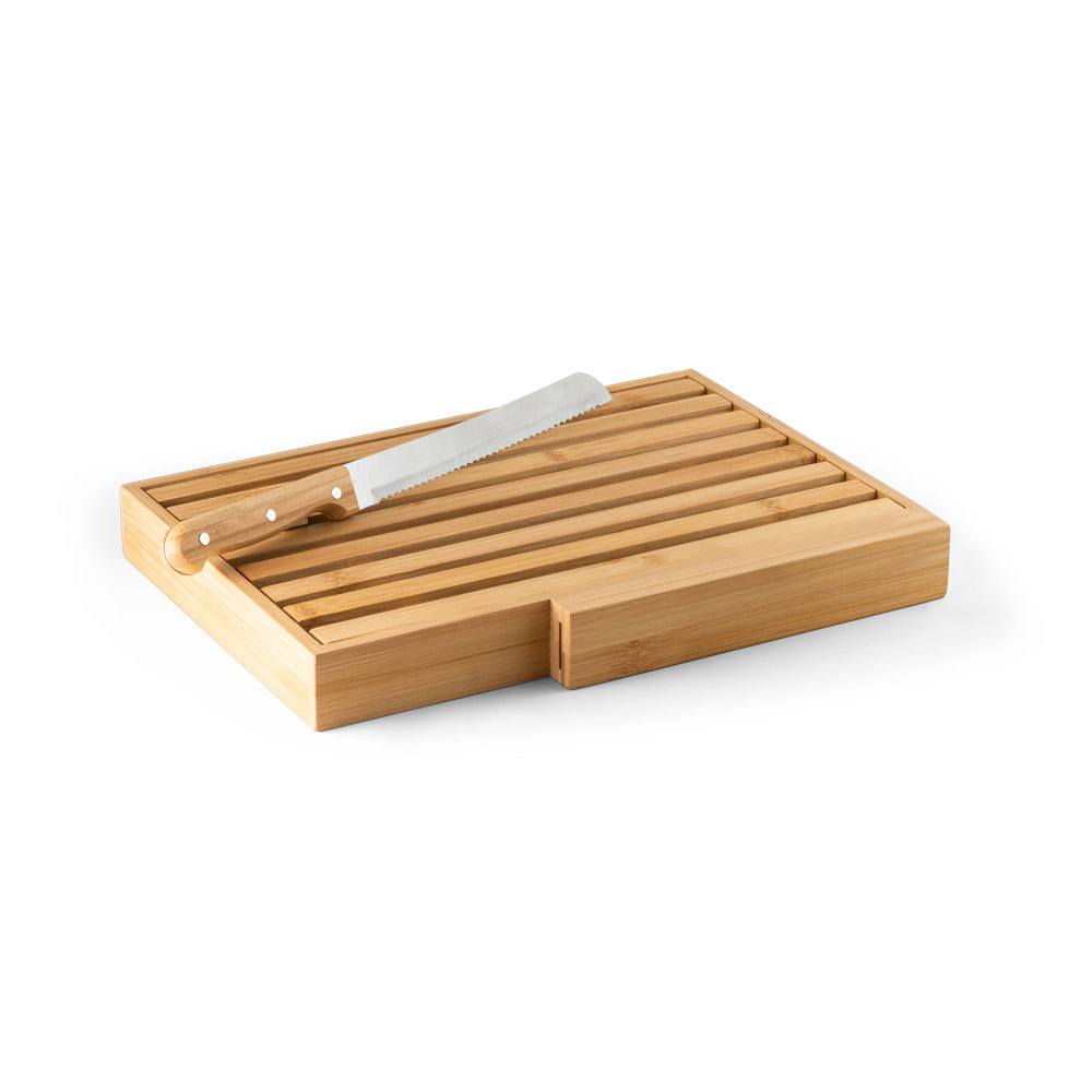 Bamboo Bread Board with Stainless Steel Knife - Nether Wallop - Jedburgh