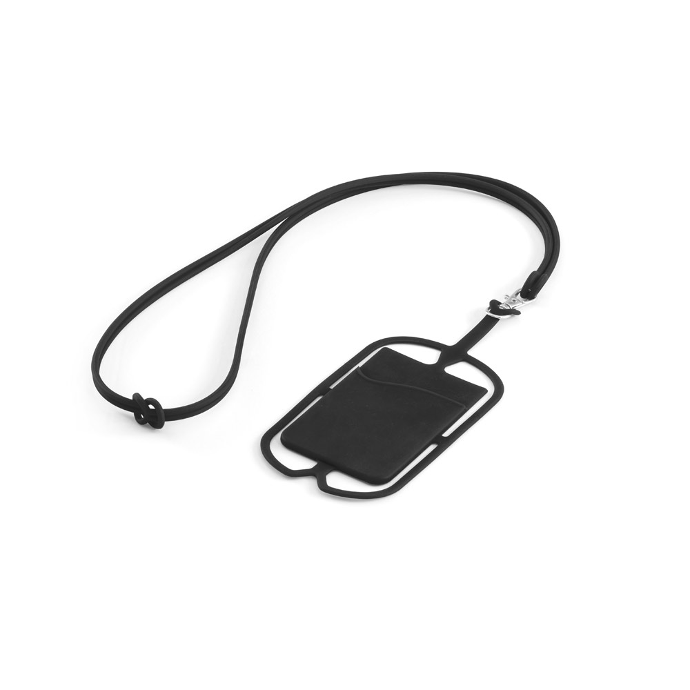 Porte-carte en silicone avec lanière et support pour smartphone - Biot