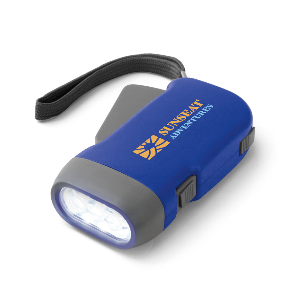 Hand Crank Flashlight with Wrist Strap - Bovey Tracey