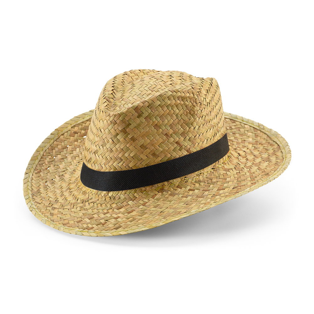Sombrero Natural de Paja con Cinta de Poliéster - Abbots Bromley - Castellfollit de Riubregós