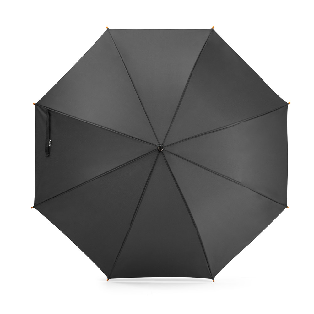 Automatischer Metallrahmen-Regenschirm mit Holzgriff - Ahorn
