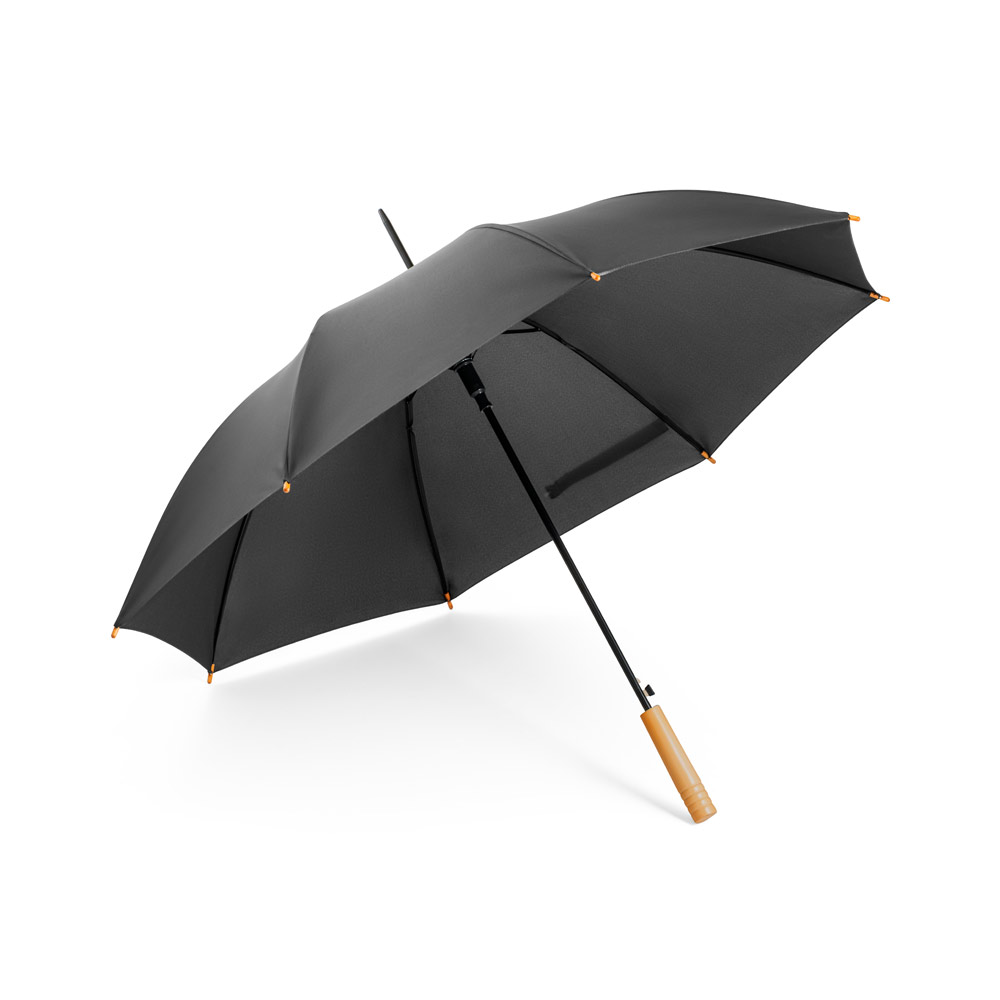 Parapluie automatique avec cadre en métal et poignée en bois - Mouthe