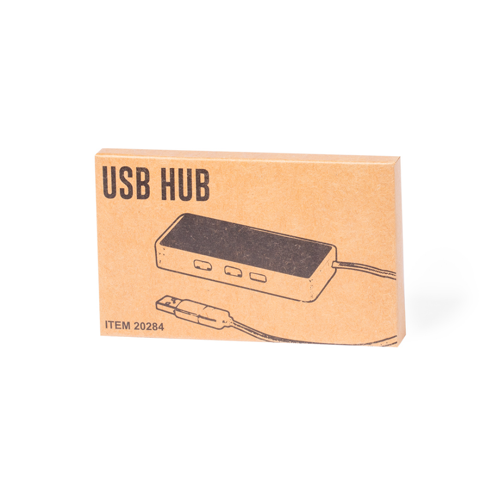 Bamboo USB Hub with LED light - Shere - Higher Bebington