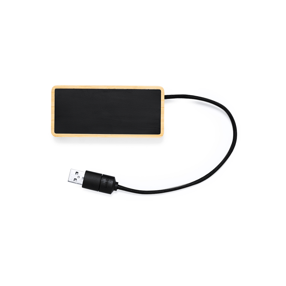 Hub USB in bambù con luce LED - Arquà Petrarca