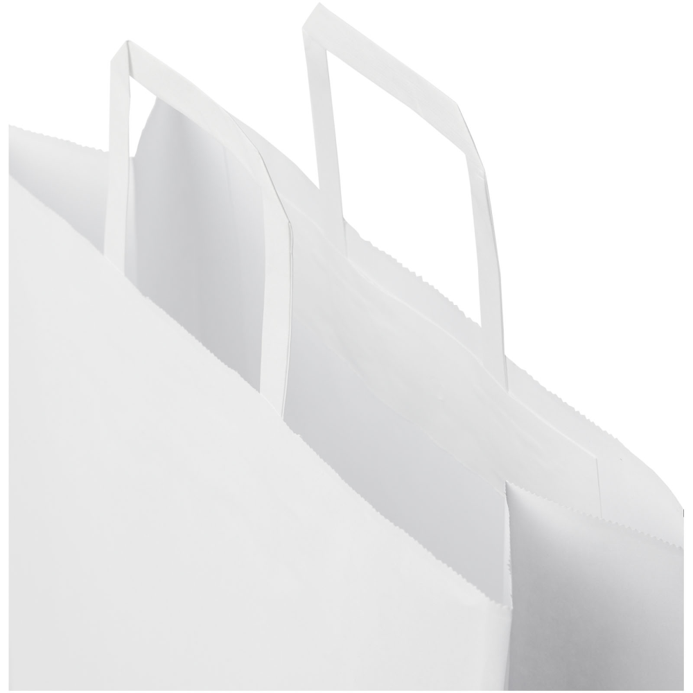 A substantial, European-made Kraft paper bag featuring flat handles - Manufactured in Broadmayne - Cowling
