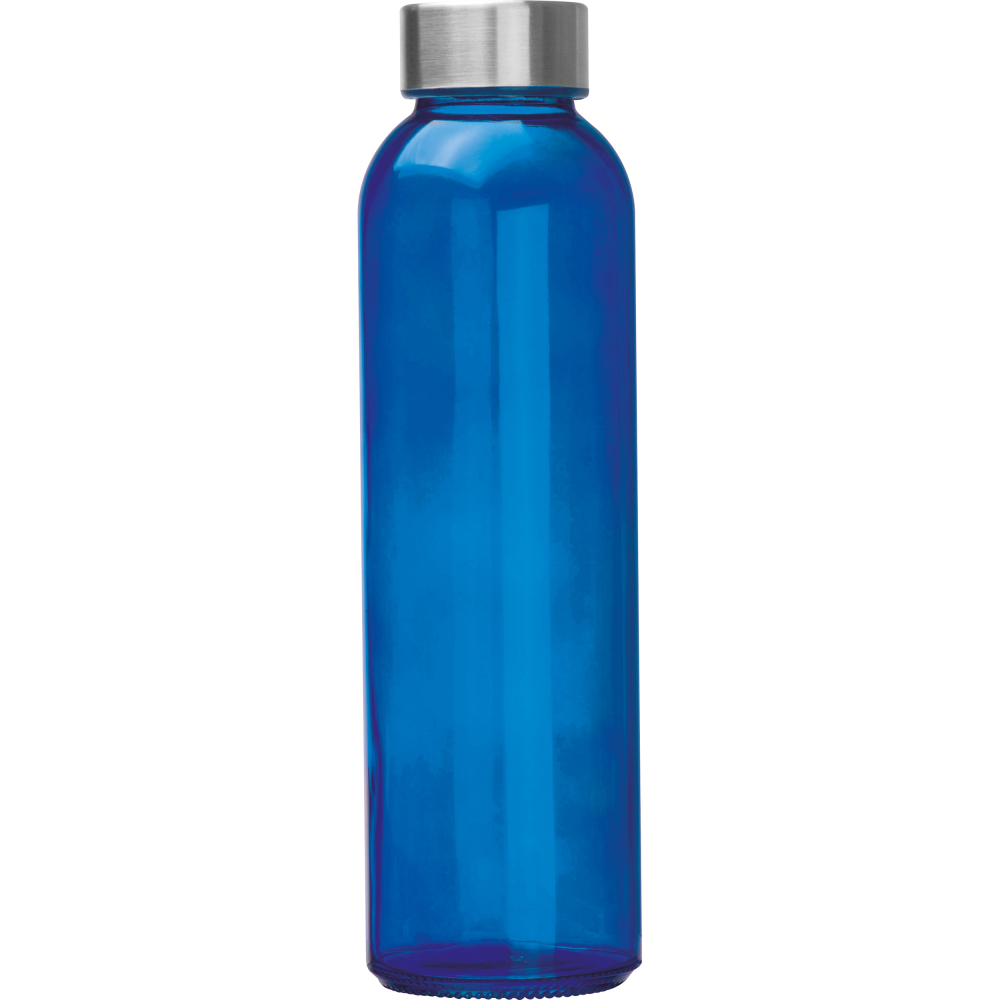 Engraved drinking bottle made of glass with a lid that prevents leaks - Lochinver