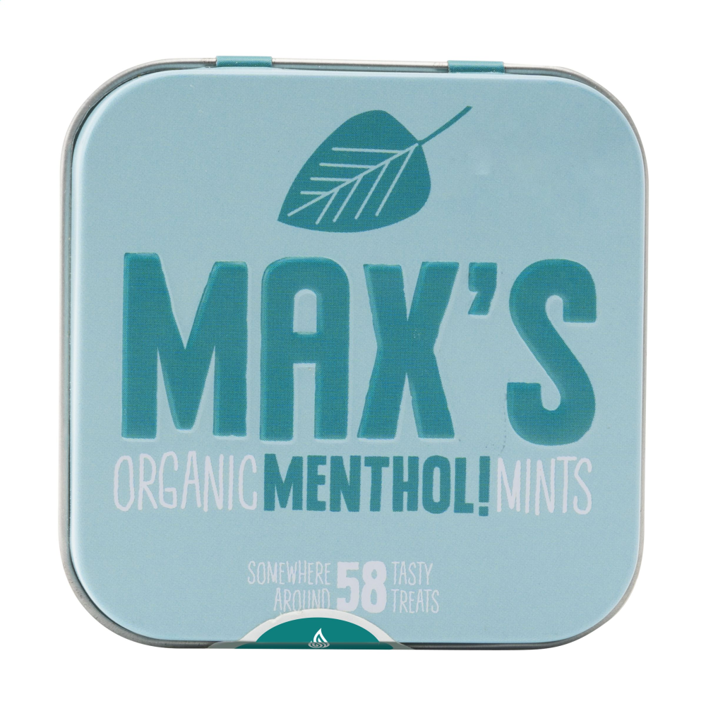 Menthes Mentholées Organiques de Max dans une Boîte en Aluminium Rechargeable - Sarlabous