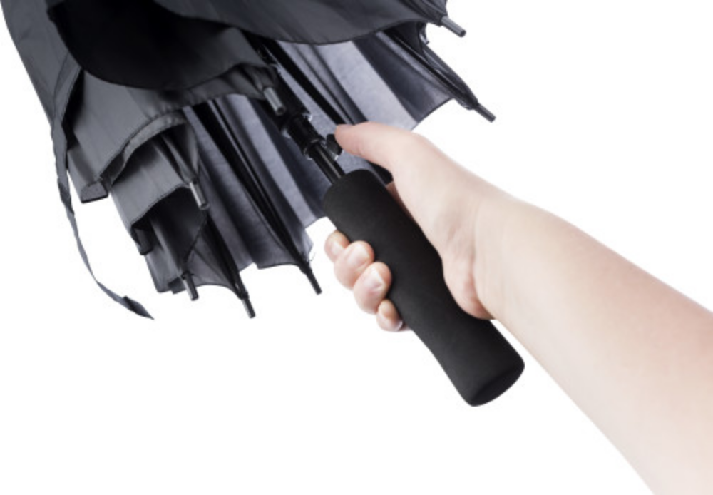 Paraguas automático de poliéster con armazón de metal y fibra de vidrio - Mallén