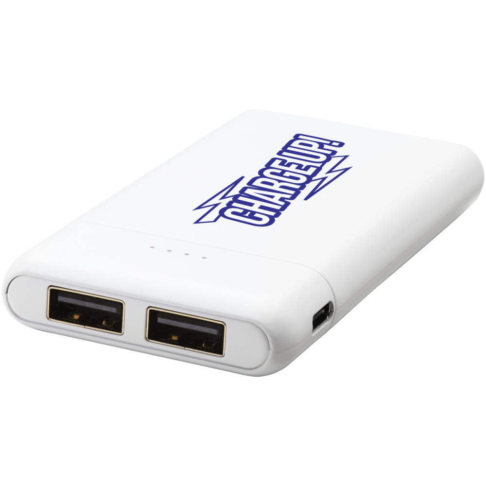 A compact-sized power bank that features two USB outputs - Hereford