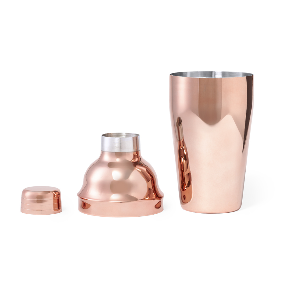 Galvanized Copper Coated Stainless Steel Cocktail Shaker - Leeds